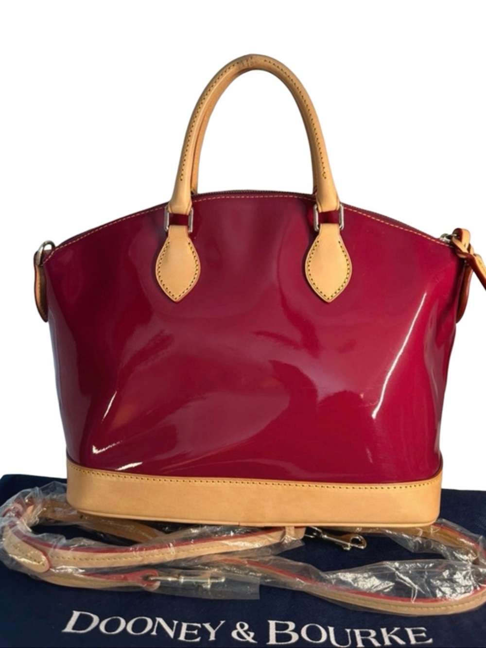 Dooney & Bourke Domed Patent Leather Satchel - Picture 2 of 7